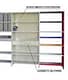 Scaffalature metalliche colorate 7 dettaglio 3 scaffalature colorate