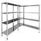 Scaffalature metalliche in acciaio INOX 4 scaffalature acciaio inox a bulloni
