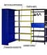 Scaffalature metalliche colorate 5 dettaglio 1 scaffalature colorate