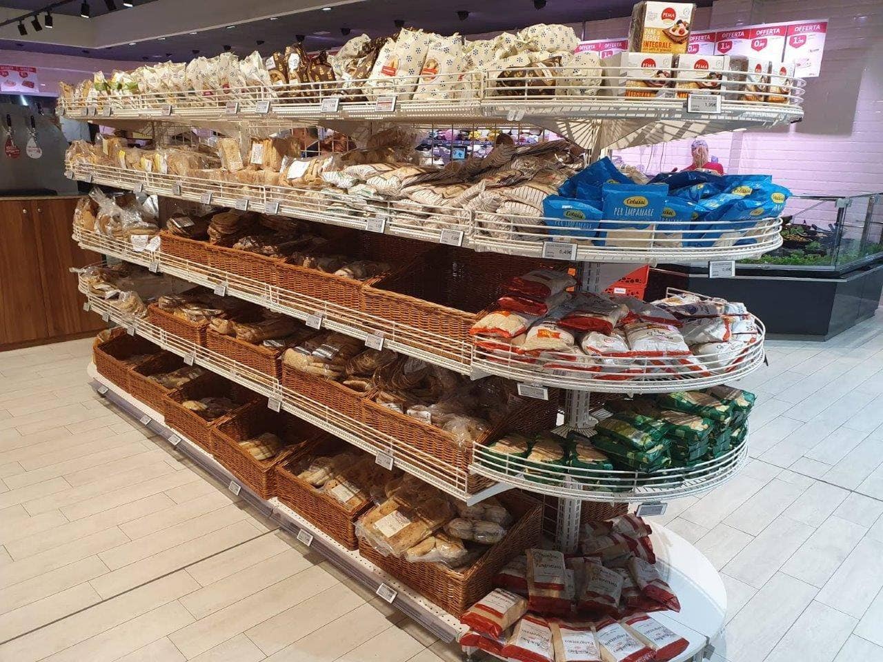 Scaffalature Self-Service tipo gondola per generi alimentari